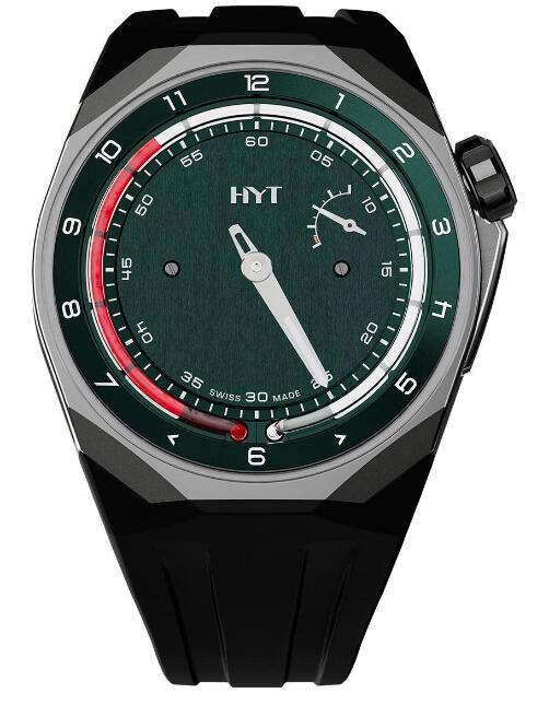 Review Replica HYT T1 Titanium Green Millesime Edition H03343-A watch - Click Image to Close